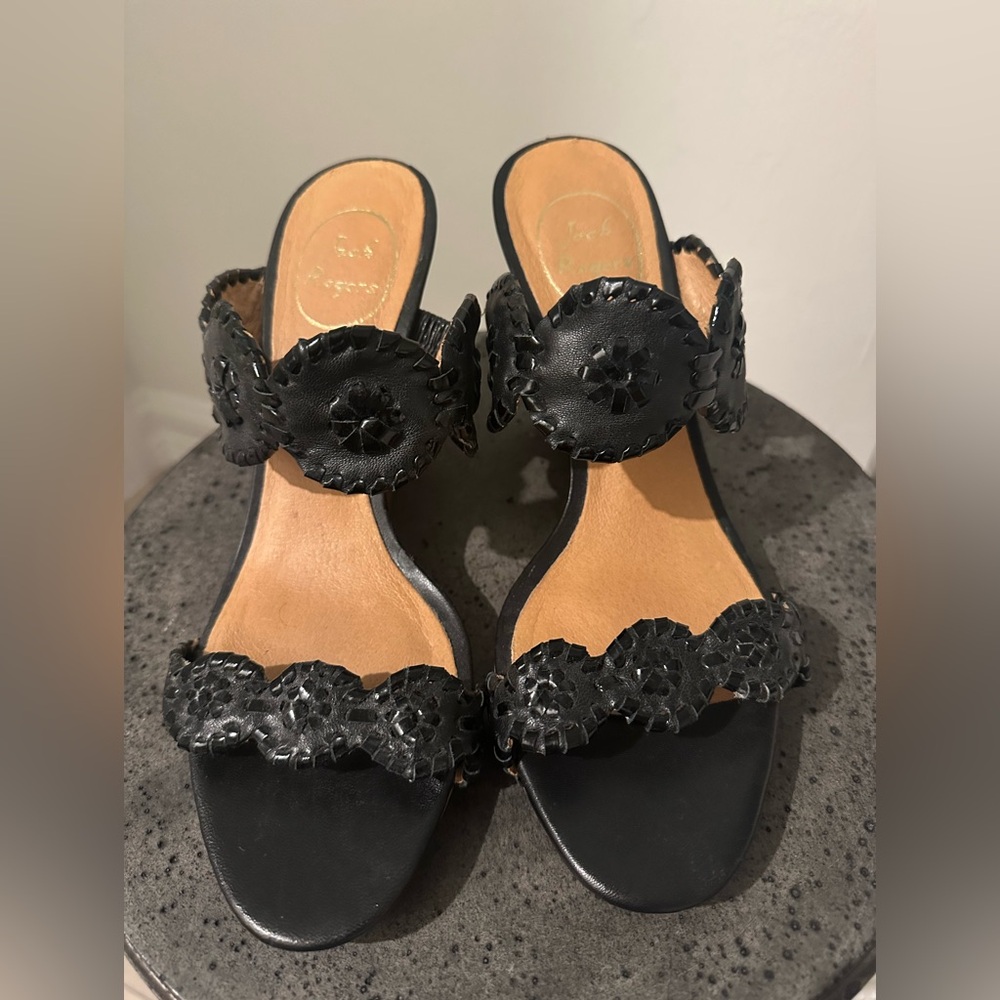 Jack Rogers Black wedge sandals